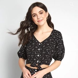 ModCloth x Collectif Feeling Knot-ty Crop Top